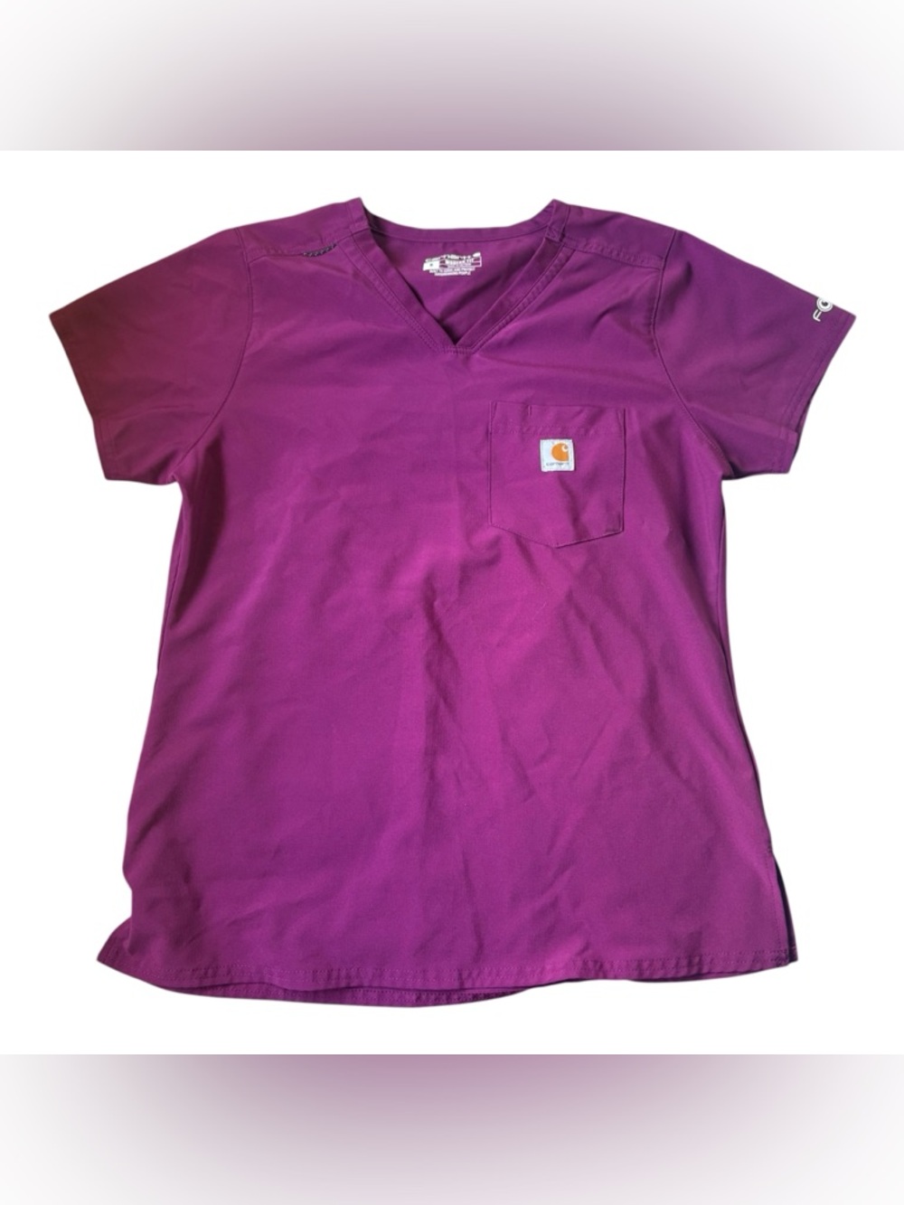 Carhartt Force Liberty Women's V-Neck Scrub Top - Purple - Size Small